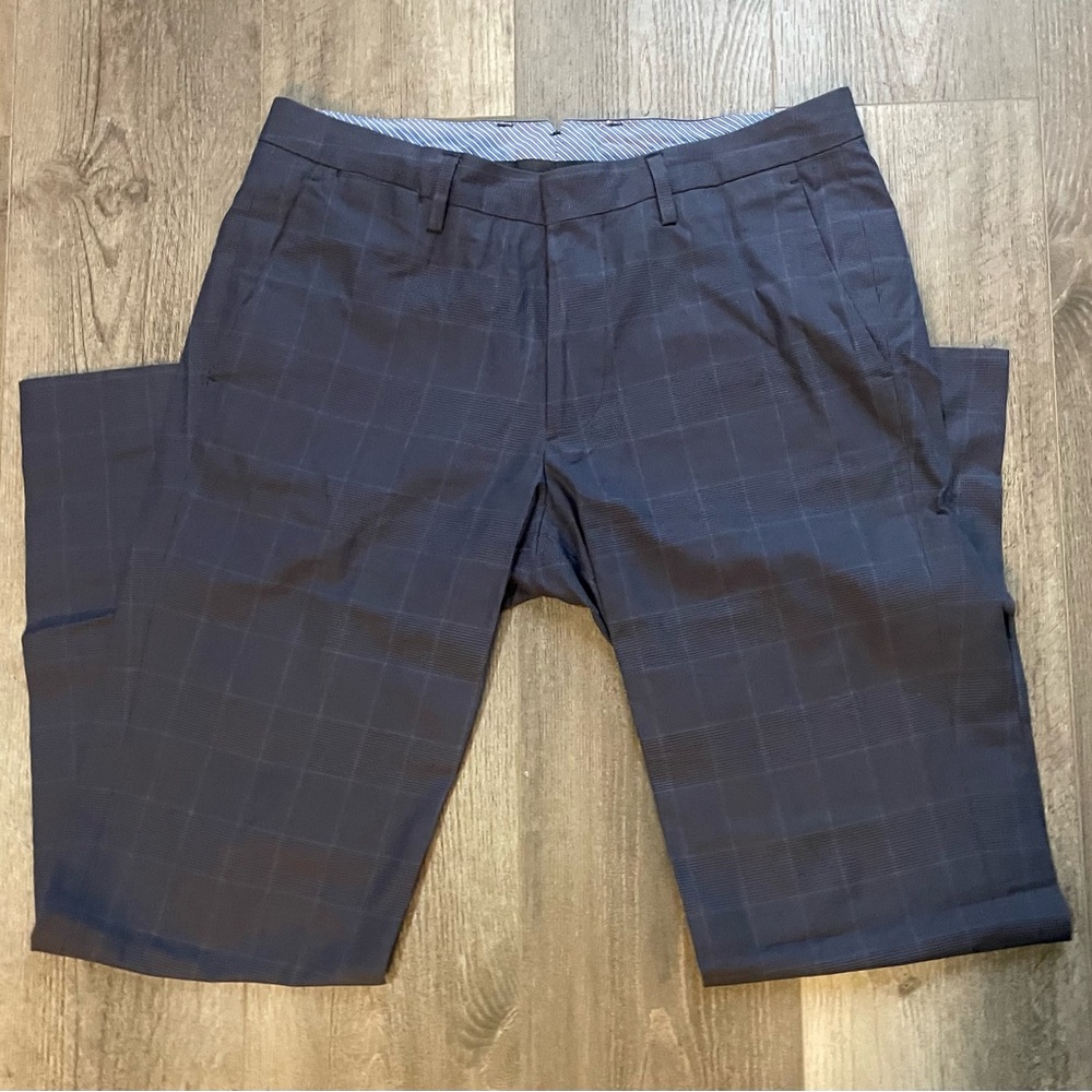 Bonobos Dark Blue Plaid Dress Pants